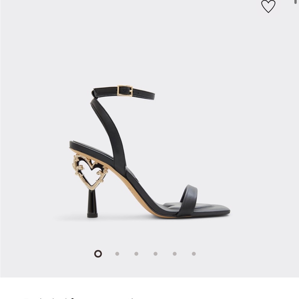 Aldo black heal heart sandals Lovethrone
Strappy heeled sandal